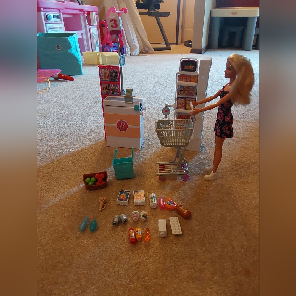 Barbie Doll and Supermarket playset